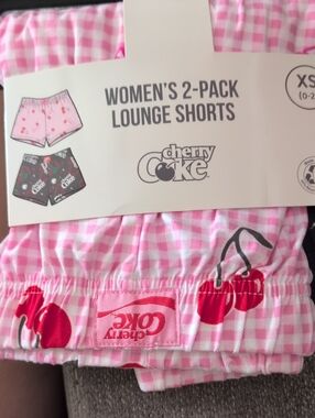 Cherry Coke Women's Pink Gingham Athletic Lounge Shorts